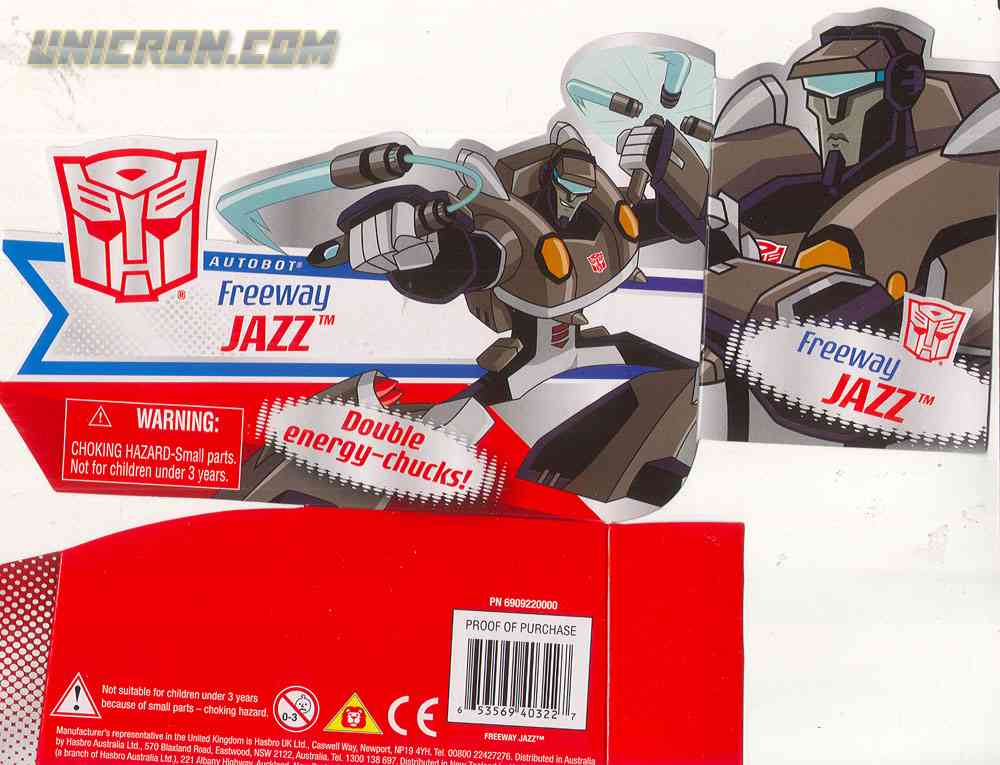 Transformers Animated Freeway Jazz - Transformers Tech Spec & Package Art  Archive