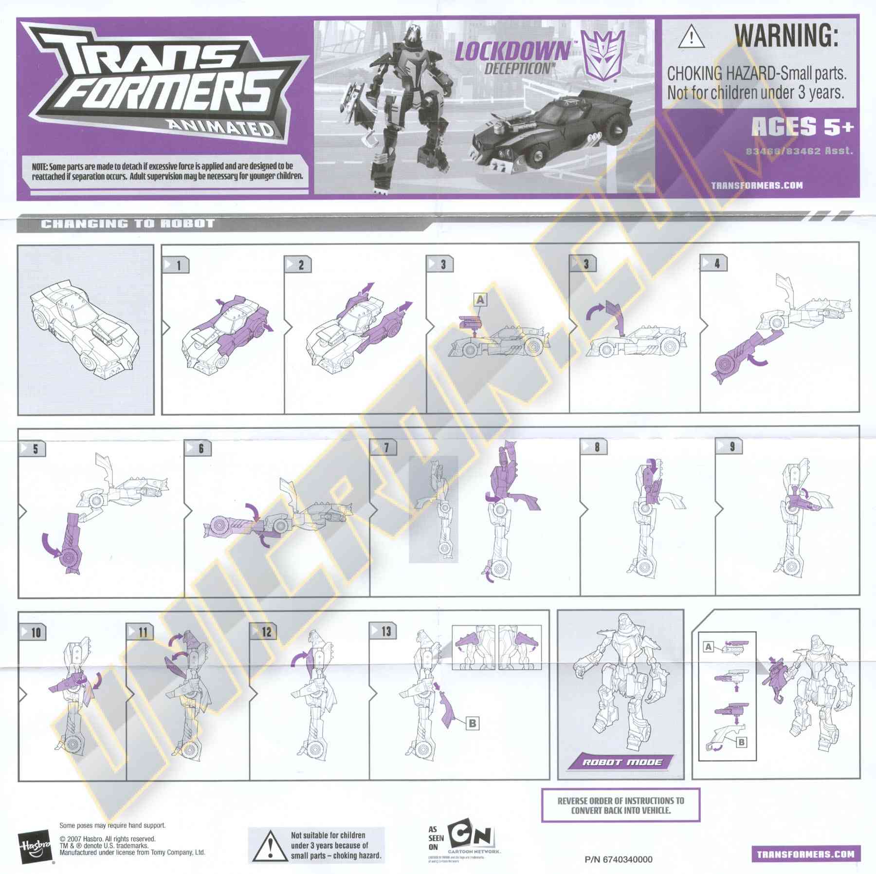 Transformers Animated Lockdown - Transformers Instructions Database