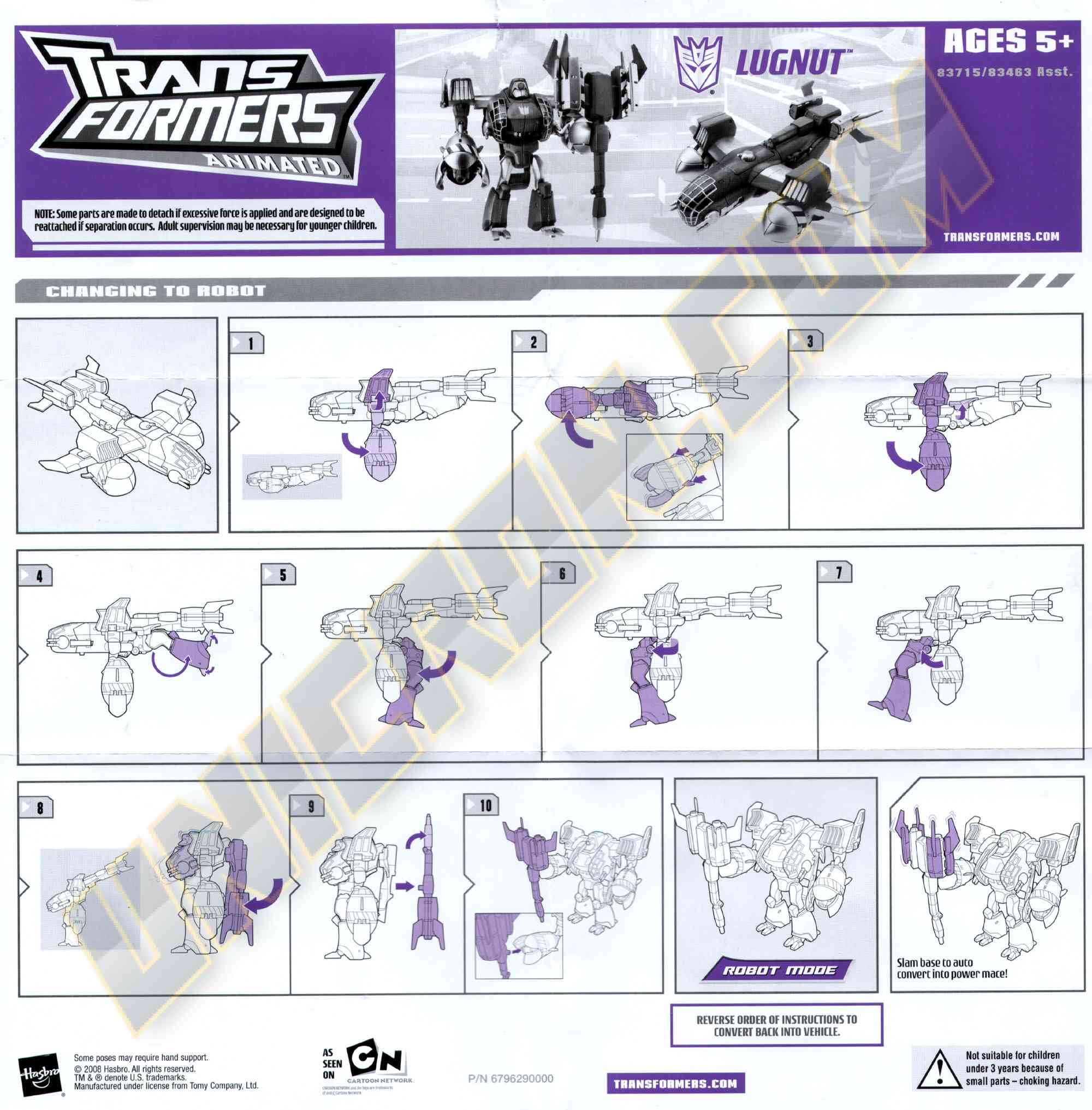 Transformers Animated Lugnut - Transformers Instructions Database