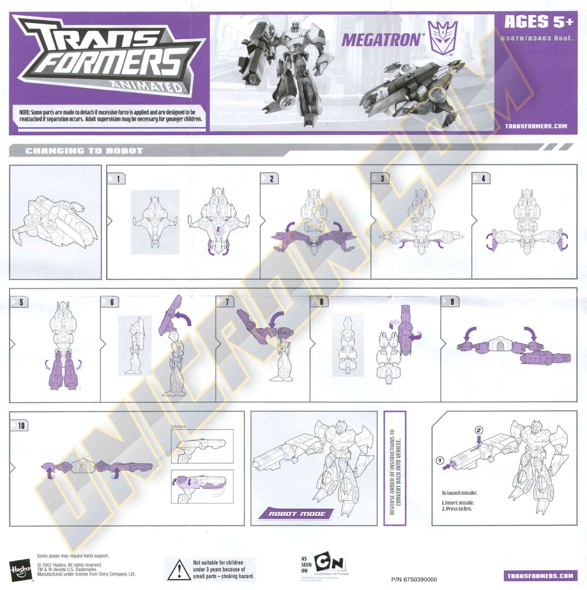 Transformers Animated Cybertron Mode Megatron - Transformers Instructions  Database