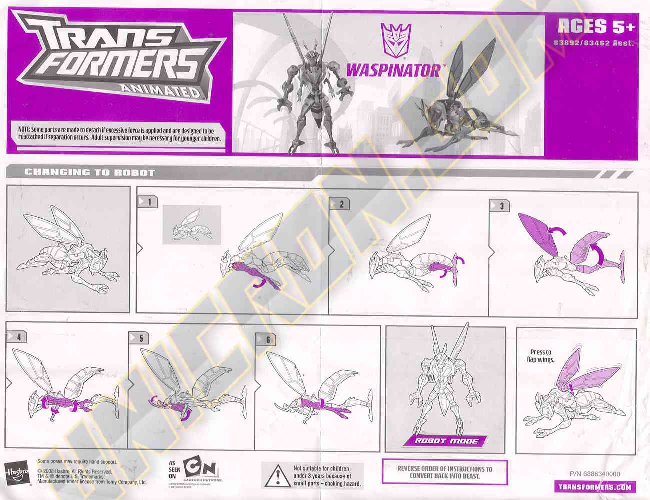 Transformers Animated Waspinator - Transformers Instructions Database