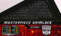 Masterpiece - Masterpiece Grimlock - Package art