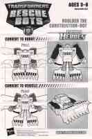 Rescue Bots - Boulder The Construction Bot - Instructions