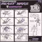 Beast Wars 10th - Waspinator w/ "Possession" DVD & Transmutate head/neck - Instructions