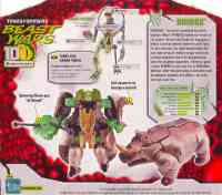 Beast Wars 10th - Rhinox w/ "The Spark" DVD & Transmutate rt leg/abdomen - Package art
